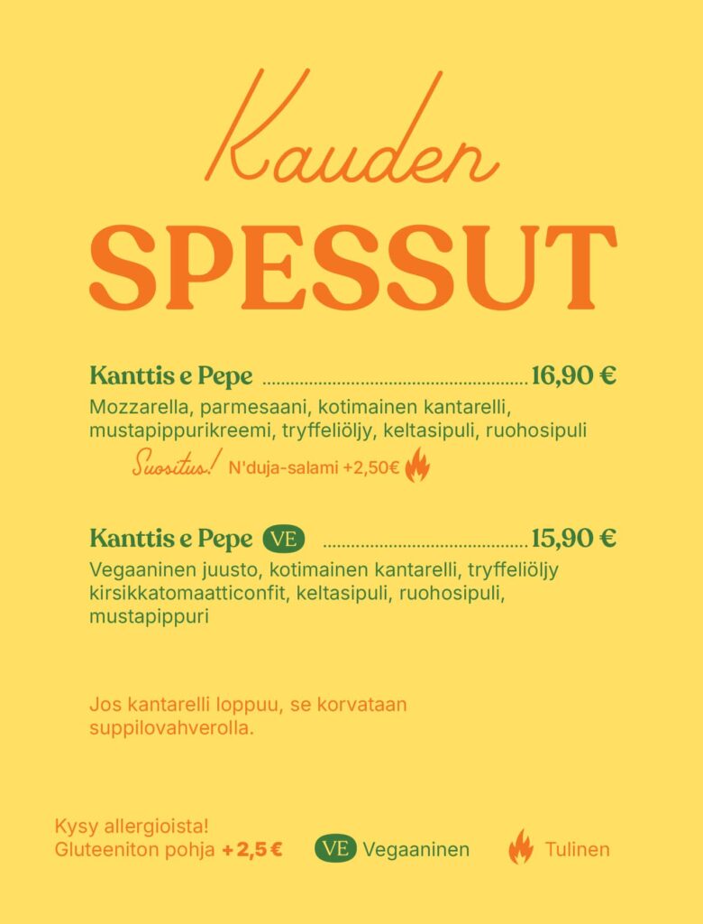 Kauden spessut menu syyskuu